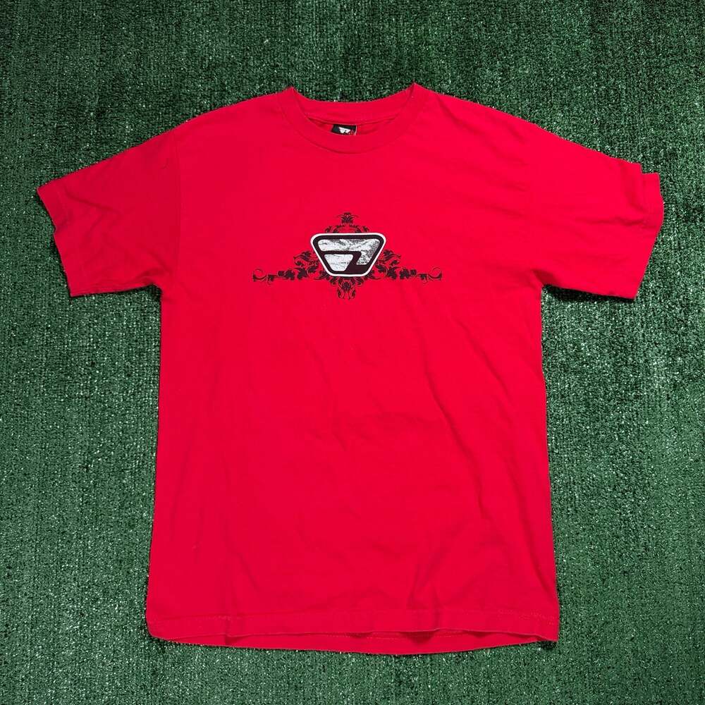 Proto Scooter Vintage Red Graphic T-Shirt Medium Skater Y2K